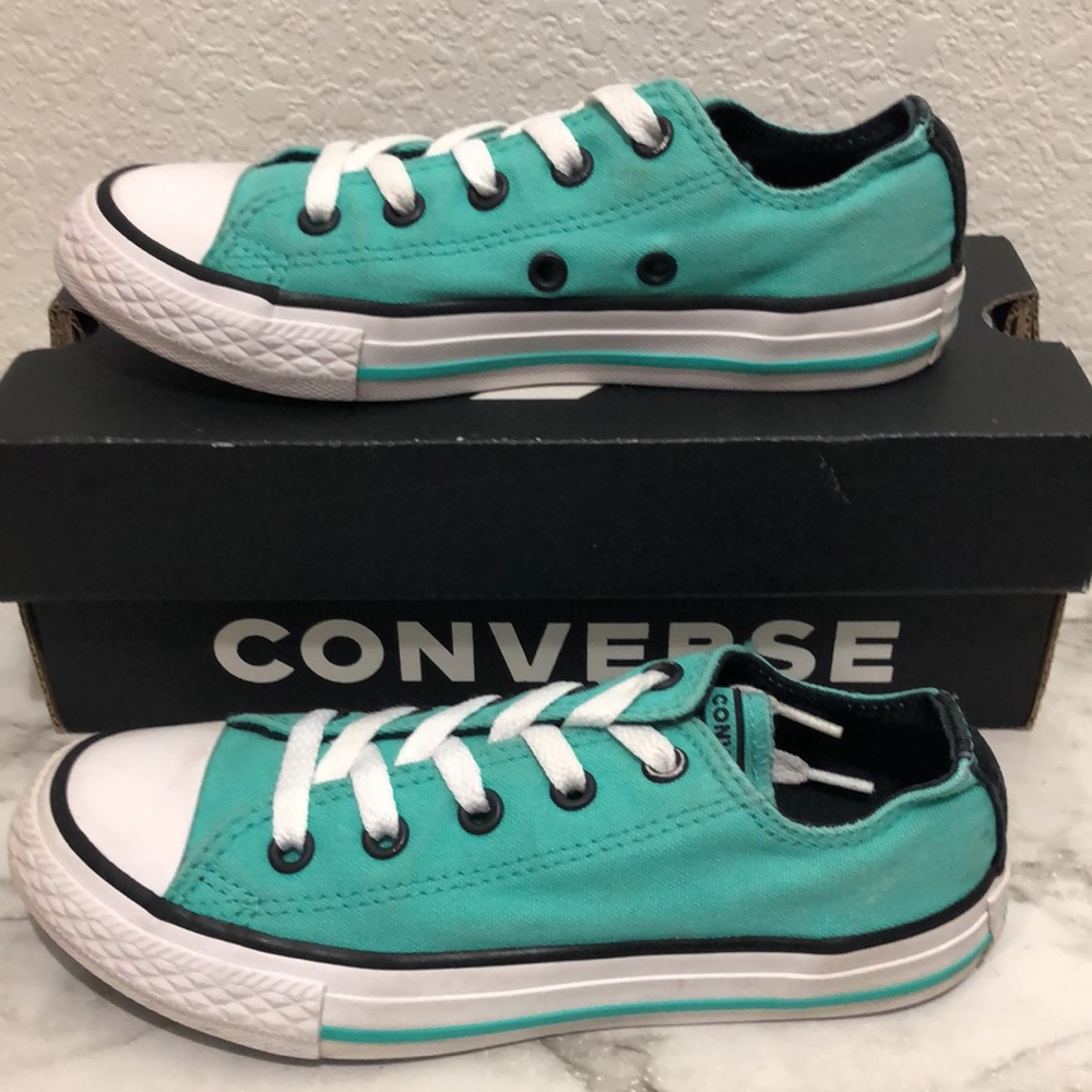 Converse green sneakers size 13 junior